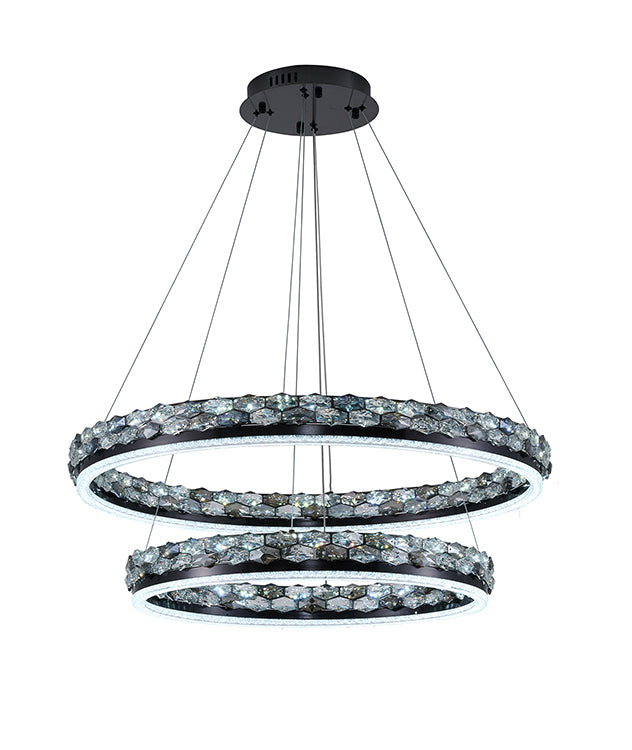 Crystal Pendant (GL366) in Satin Black by Bethel