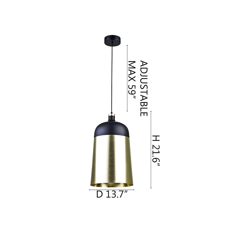 Black &amp; Gold Pendant