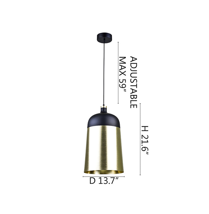 Black &amp; Gold Pendant