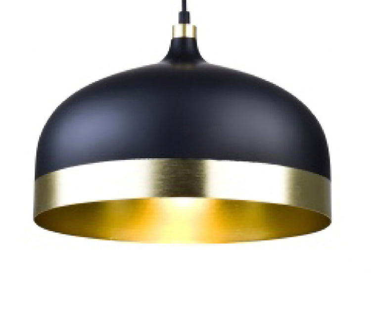 Aluminium Trim Shade Single Pendant Light by Bethel - view 14