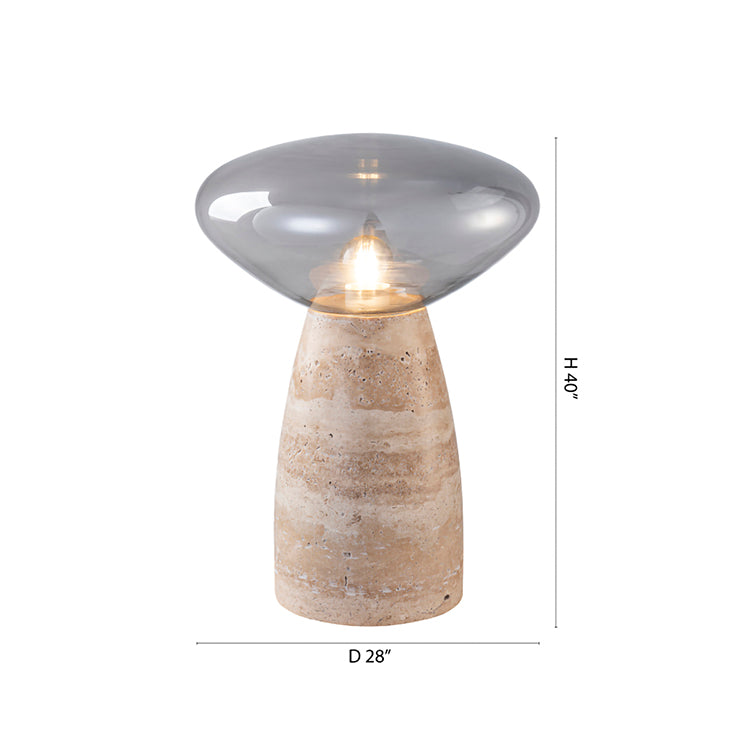 Smoke Glass Table Lamp by Bethel - view 2