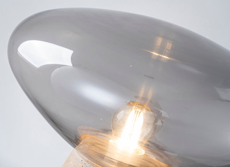 Smoke Glass Table Lamp by Bethel - view 6