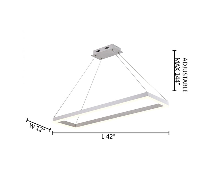 Framed LED Chandelier with Acrylic Diffuser by Bethel - view 20