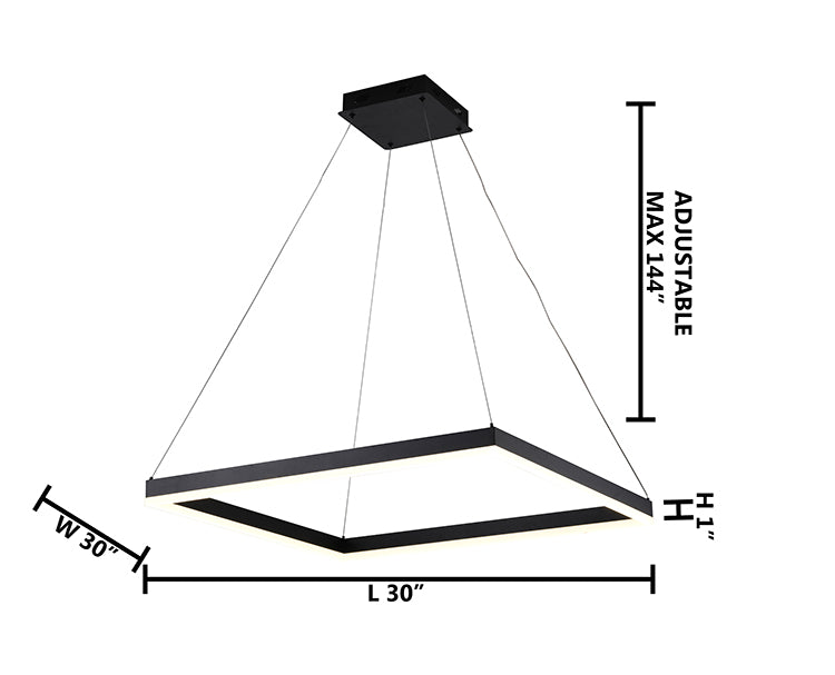 Framed LED Chandelier with Acrylic Diffuser by Bethel - view 14