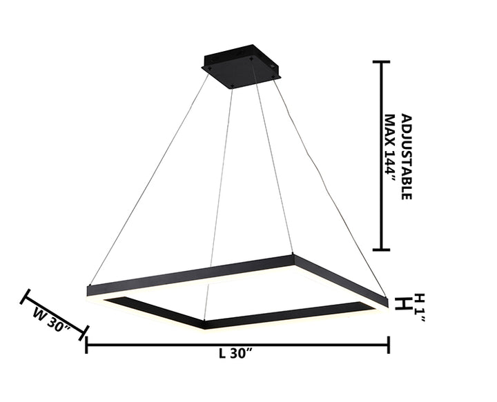Framed LED Chandelier with Acrylic Diffuser by Bethel - view 14