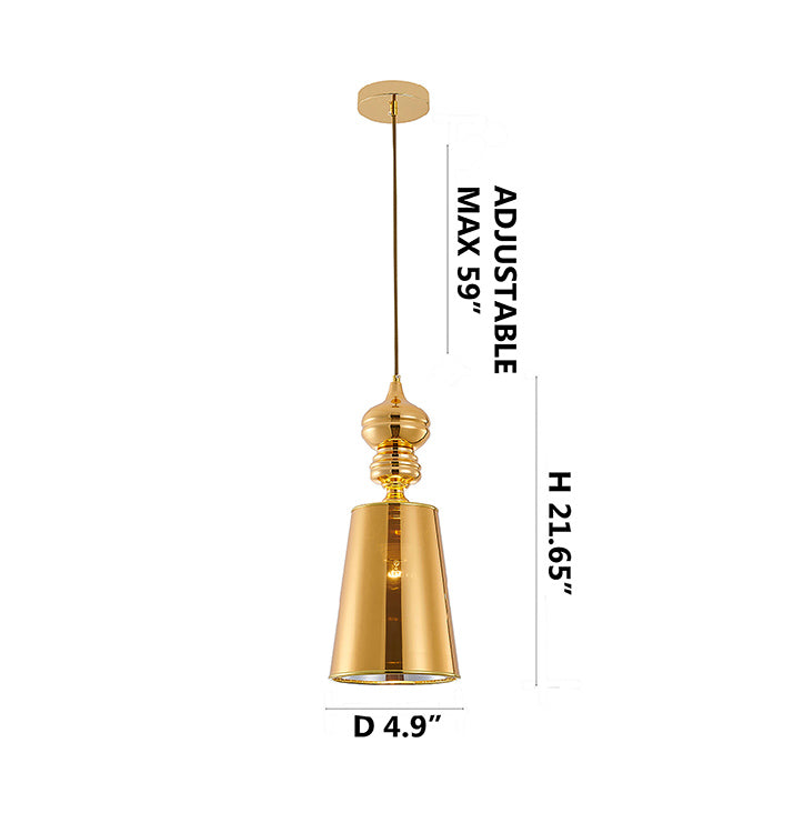 Shaded Single Pendant Light by Bethel - view 13