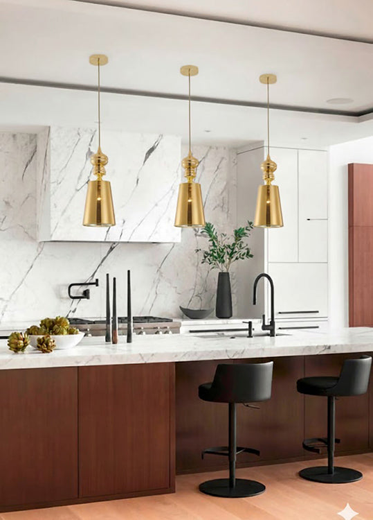 Shaded Single Pendant Light by Bethel - view 14