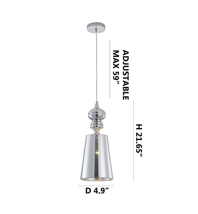 Shaded Single Pendant Light by Bethel - view 6