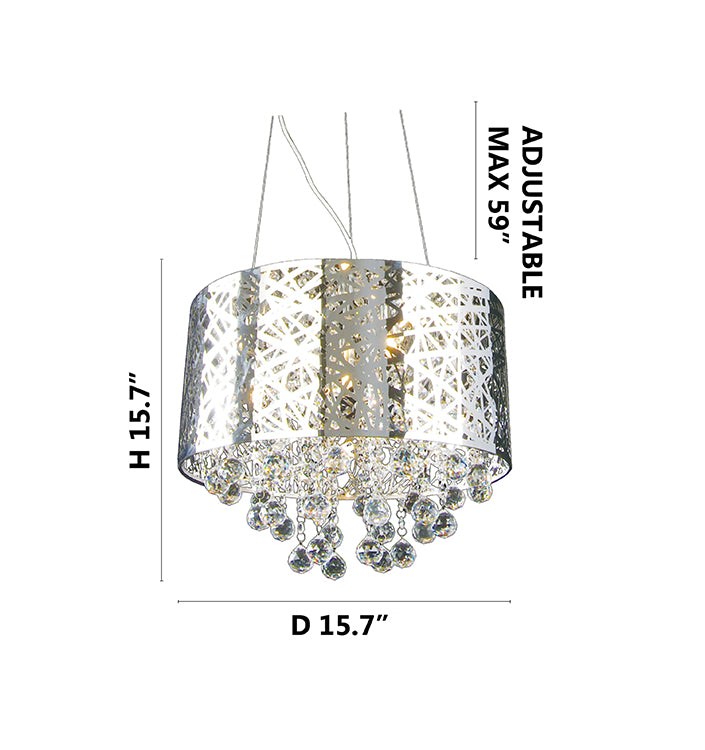 Chrome Crystal Chandelier (OL01) by Bethel - view 3