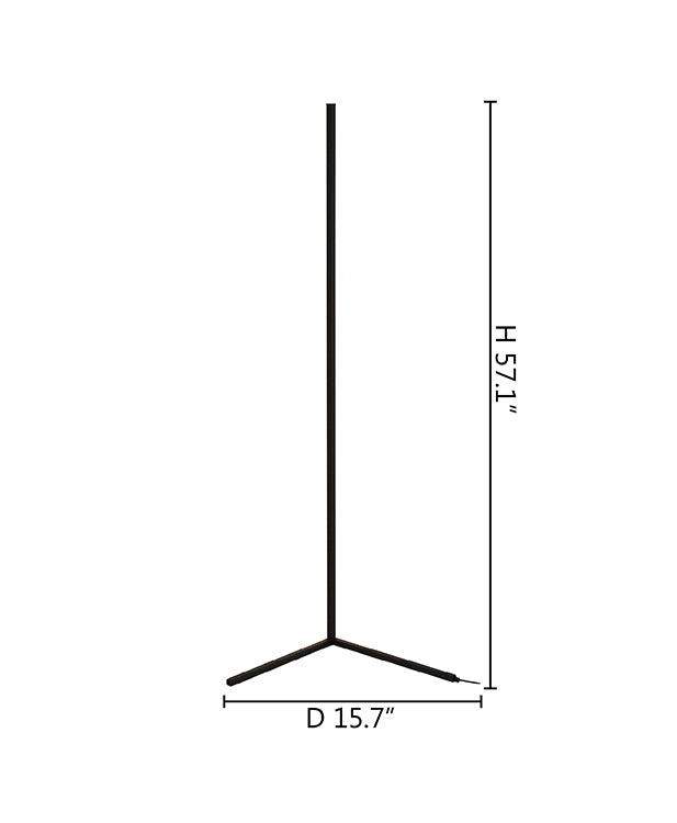 Matte Black LED Stick Floor Lamp with Color Changing Options by Bethel - view 11