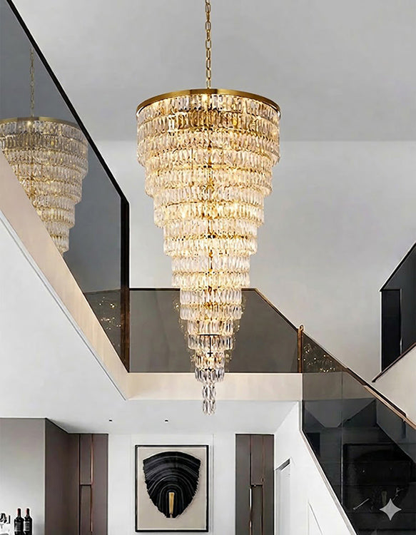 Nine Tier Chandelier with Clear Hanging Crystals (OC52) by Bethel - view 21