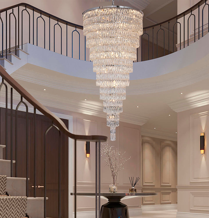 Nine Tier Chandelier with Clear Hanging Crystals (OC52) by Bethel - view 12