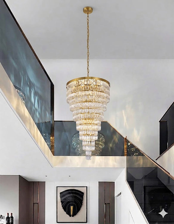 Seven Tier Chandelier with Clear Hanging Crystals (OC51) by Bethel - view 18
