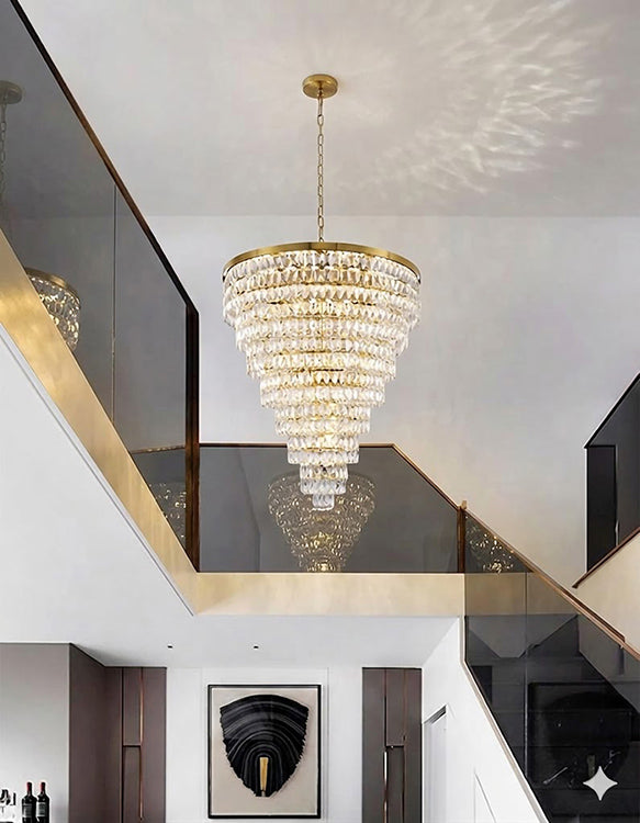 Eight Tier Chandelier with Clear Hanging Crystals (OC50) by Bethel - view 20