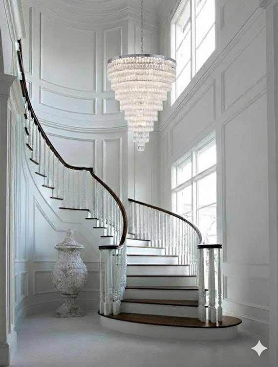 Eight Tier Chandelier with Clear Hanging Crystals (OC50) by Bethel - view 11
