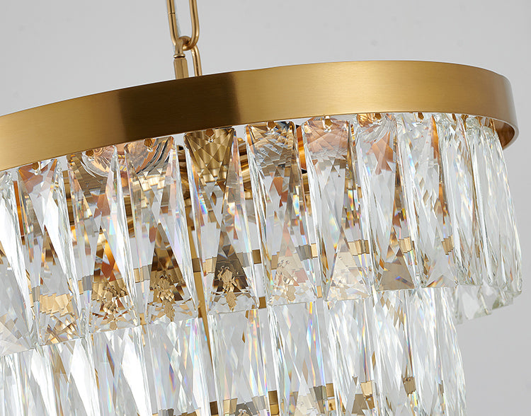 Metal Frame Chandelier with Clear Hanging Crystals (OC32) by Bethel - view 15