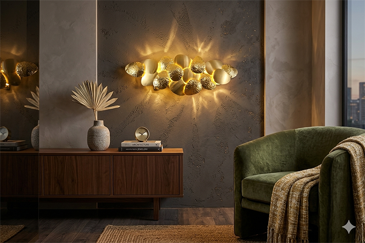 Stainless Steel Petal Wall Sconce by Bethel - view 16