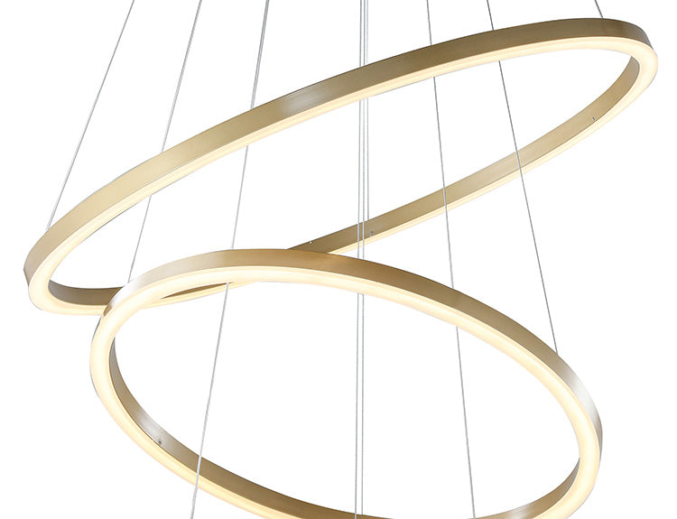 Three Halo Ring Frame LED Ceiling Fixture by Bethel - view 15