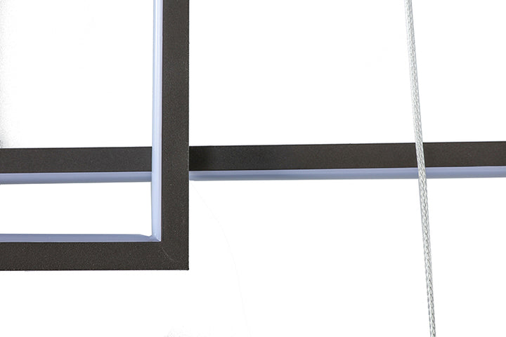 Satin Coffee Aluminum Frame LED Box Lights Flushed to a Rectangular Canopy by Bethel - view 3