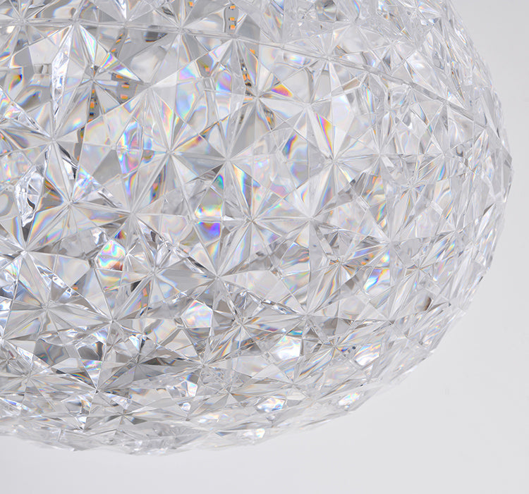 Clear Acrylic LED Pendant Light with Hardware by Bethel - view 4