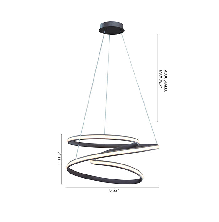 Satin Coffee Aluminum Clustered LED Light with White Acrylic Diffuser by Bethel - view 8