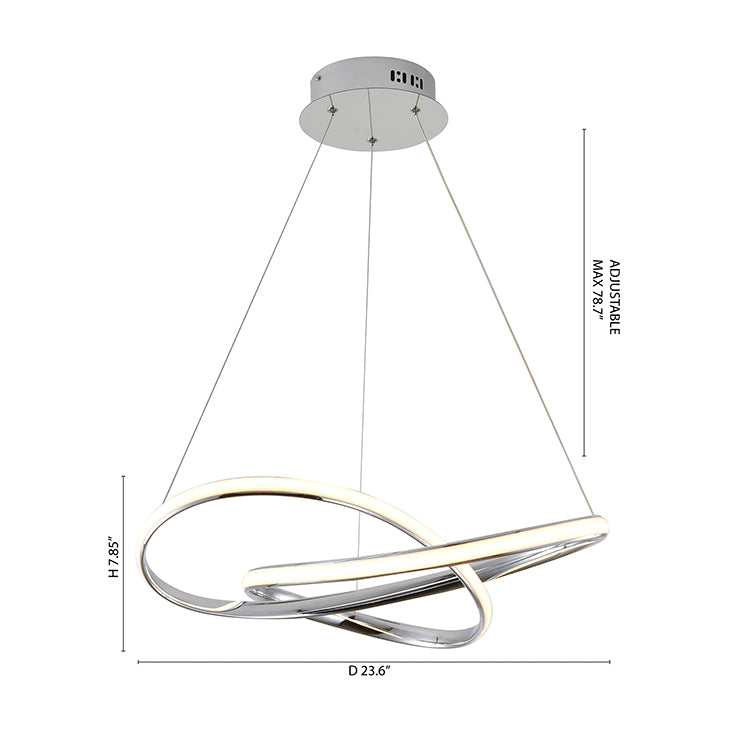 Aluminium Frame Chandelier with Acrylic Diffuser by Bethel - view 9