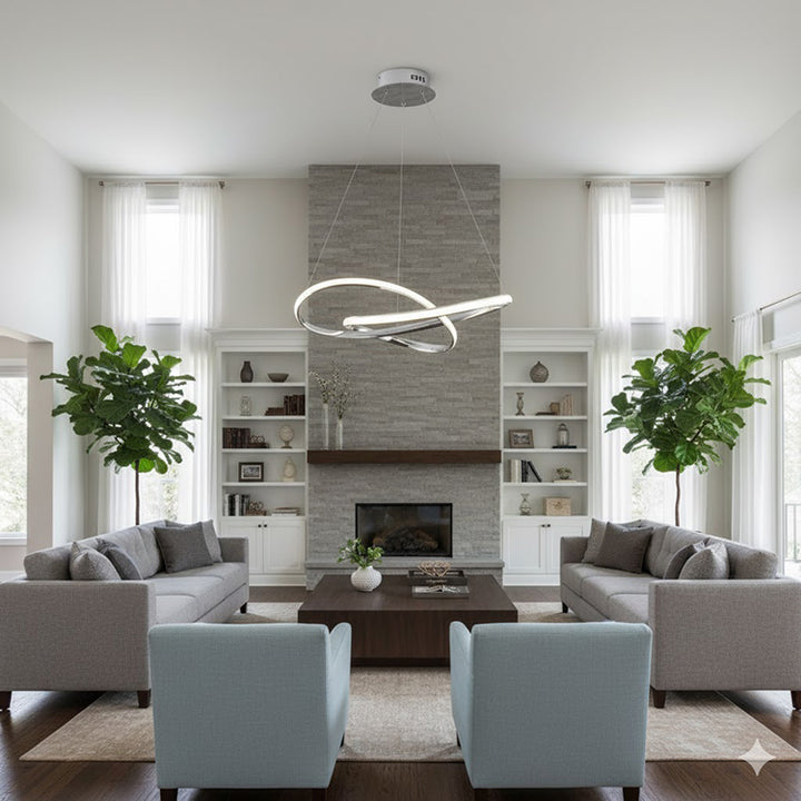Aluminium Frame Chandelier with Acrylic Diffuser by Bethel - view 10