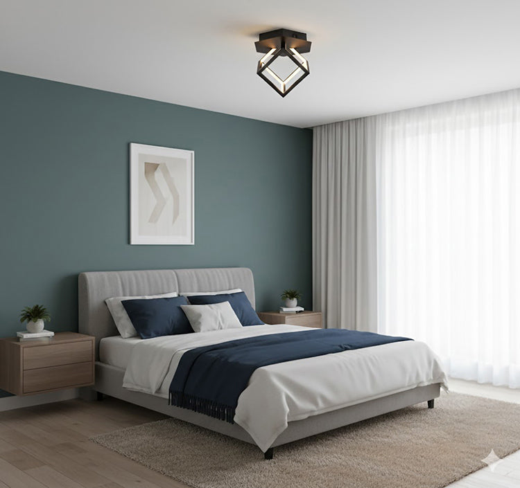 Metal LED Box Light Flush Mount with Acrylic Diffuser Metal: Aluminium