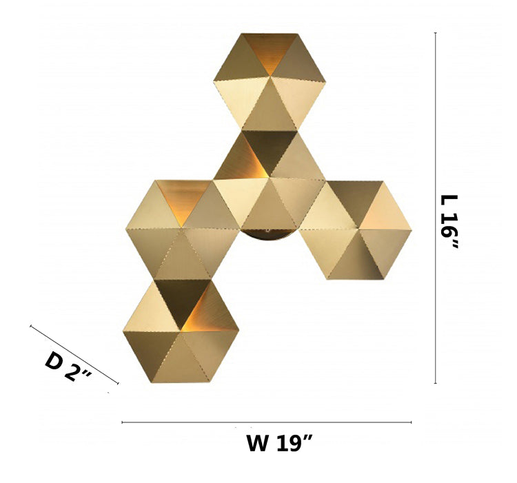Hair Line Prism Panel LED Wall Sconce Ambiance Lighting Non-dimmable