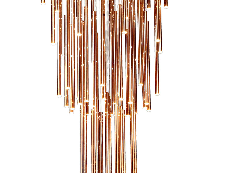 Gold Flushed Chandelier with Hanging (NL45) by Bethel - view 2