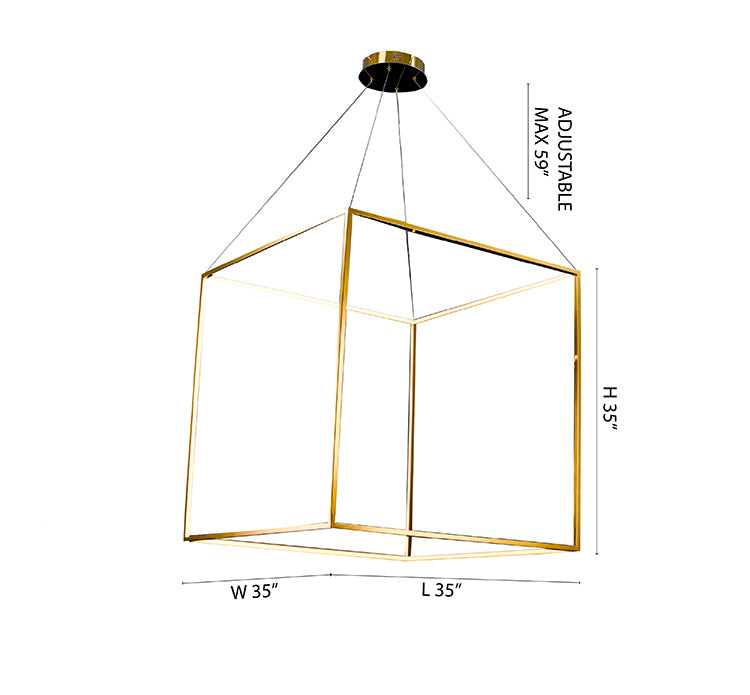 Gold Chandelier (NL42) by Bethel - view 3