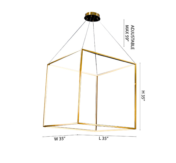Gold Chandelier (NL42) by Bethel - view 3