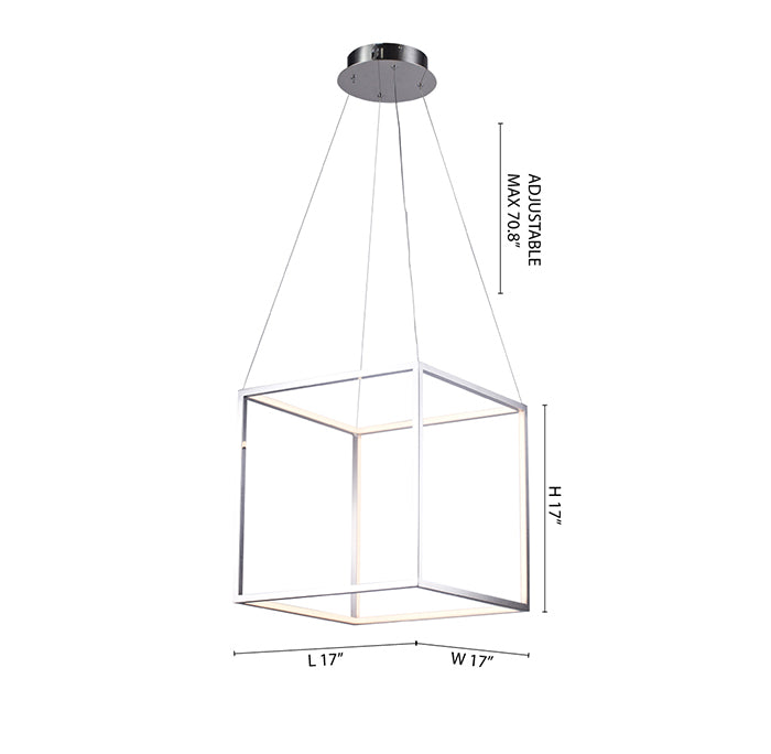 Shiny Nickel Chandelier by Bethel - view 3