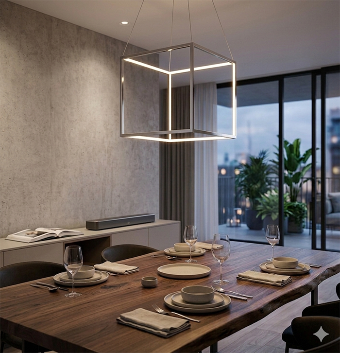 Shiny Nickel Chandelier by Bethel - view 4