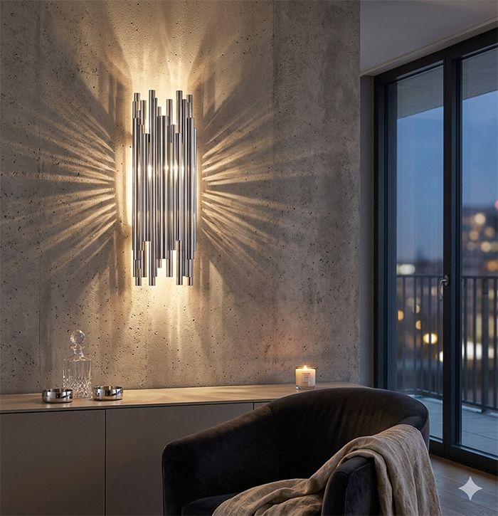 Stainless Steel Wall Sconce by Bethel - view 18