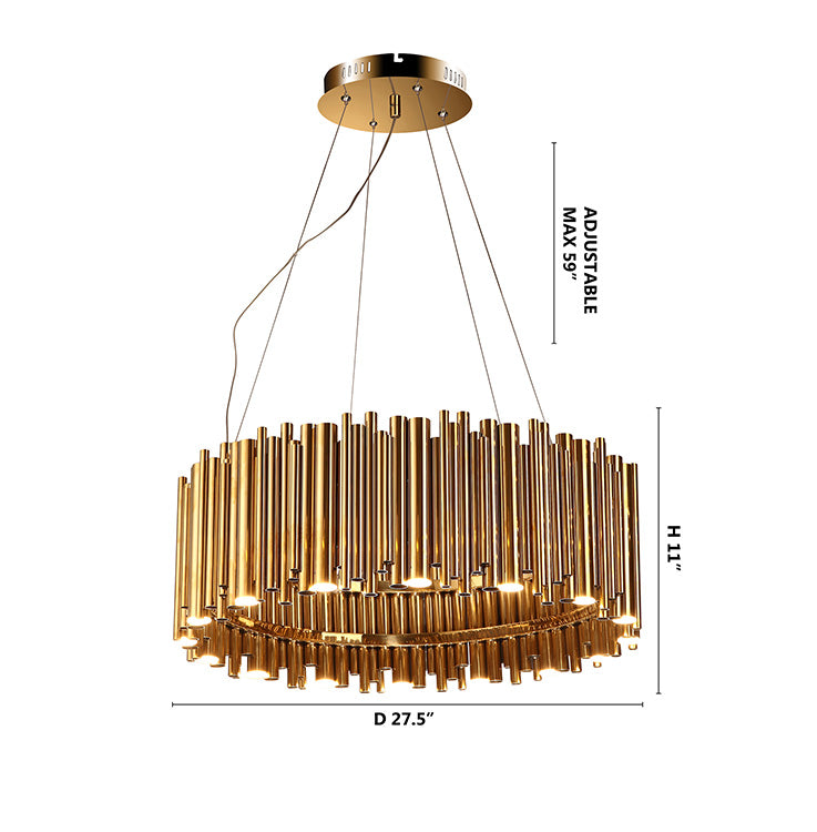 Stainless Steel Chandelier by Bethel - view 3