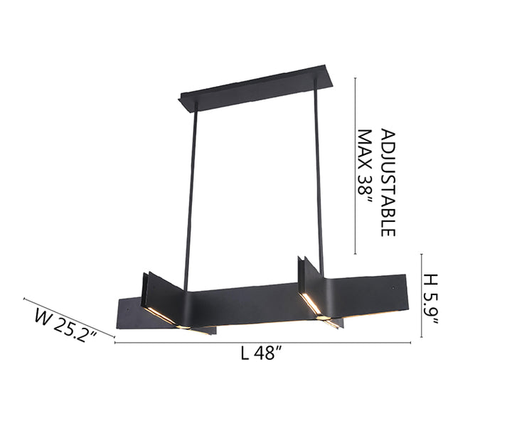 Plated Double Cross LED Chandelier by Bethel - view 13