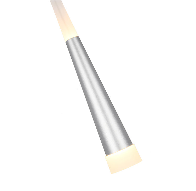 Sand Silver LED Single Pendant Light by Bethel - view 6