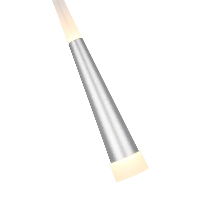 Sand Silver LED Single Pendant Light by Bethel - view 6