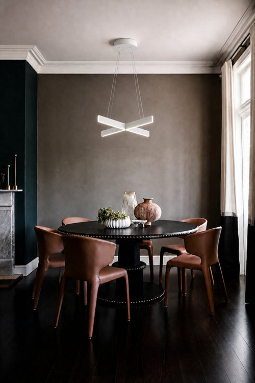 Metal and Acrylic "x" Shaped LED Light Fixture