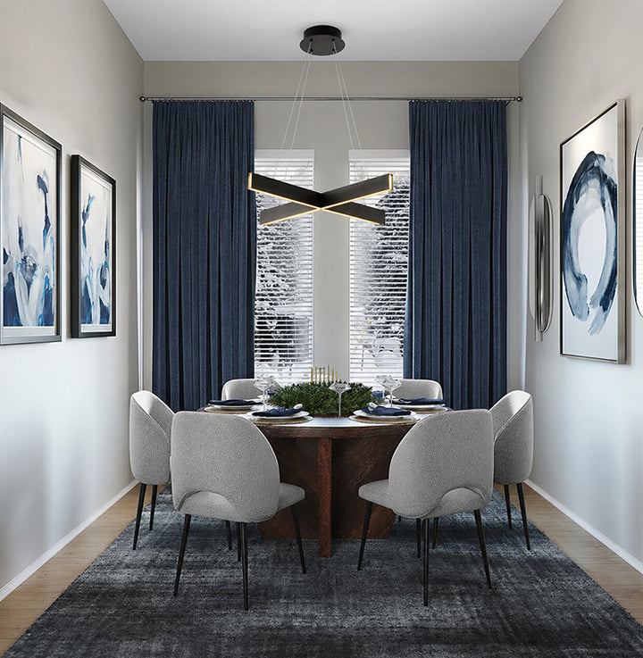 Metal and Acrylic "x" Shaped LED Light Fixture
