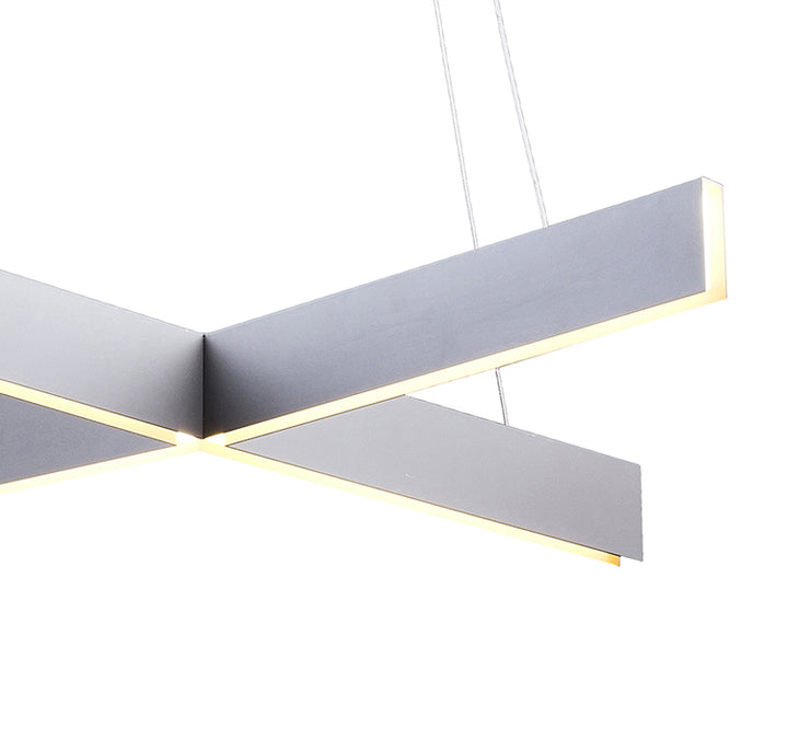 Metal and Acrylic "x" Shaped LED Light Fixture