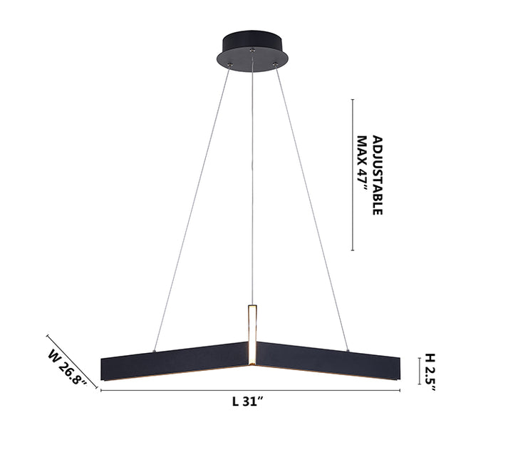 Metal "y" Shaped LED Ceiling Fixture with Acrylic Diffuser