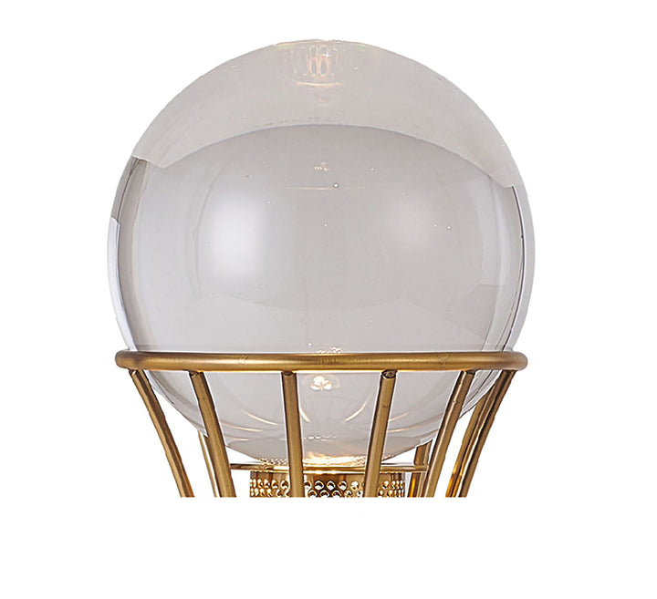 Metal Frame Table Lamp with Clear Crystal Ball by Bethel - view 13
