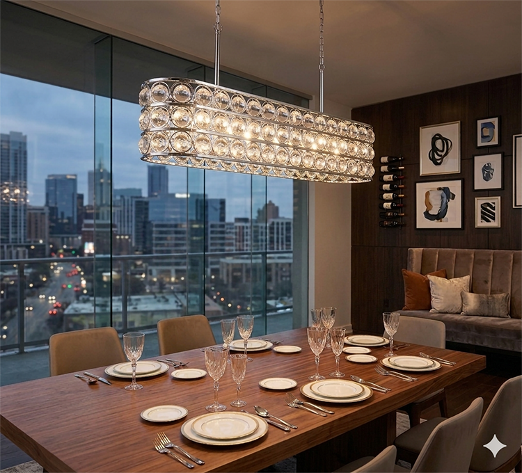 Frame Chandelier with Clear Glass Magnifying Accents by Bethel - view 3