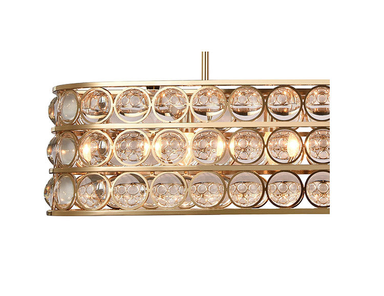 Frame Chandelier with Clear Glass Magnifying Accents by Bethel - view 5