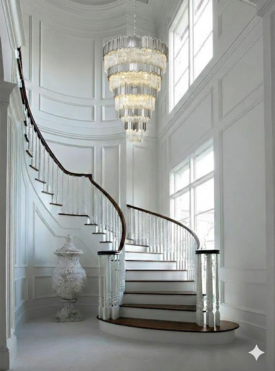 Five Tier Frame Chandelier with Clear Hanging Crystals (MU66) by Bethel - view 24