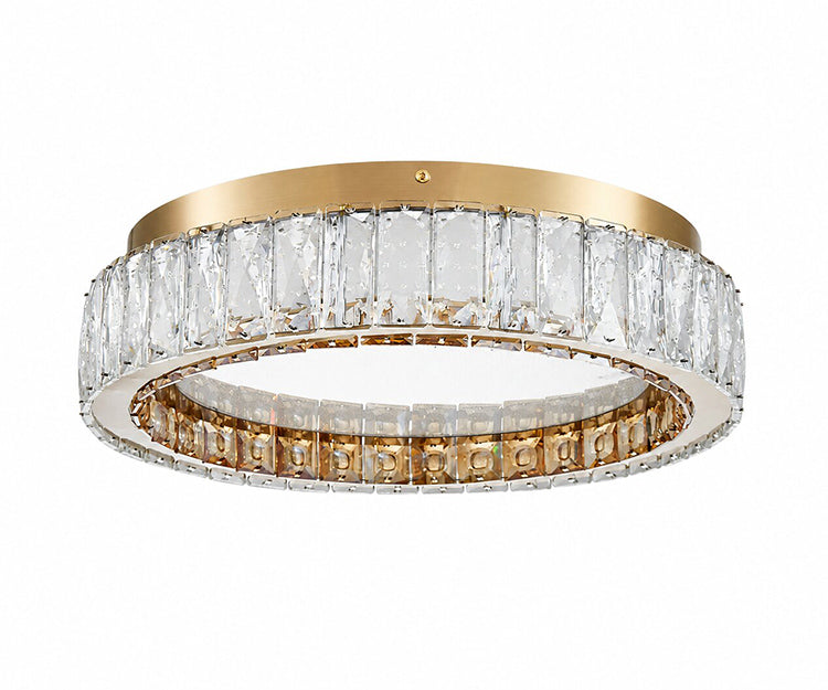 Stainless Steel Flush Mount with Clear and Crystals by Bethel - view 11
