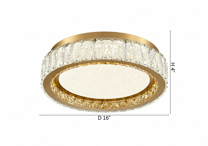 Stainless Steel Flush Mount with Clear and Crystals by Bethel - view 12