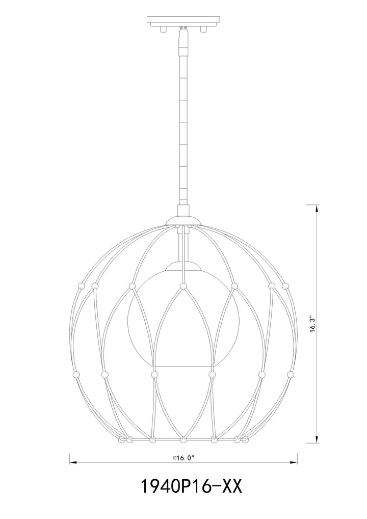 Elle - 1 Light Pendant